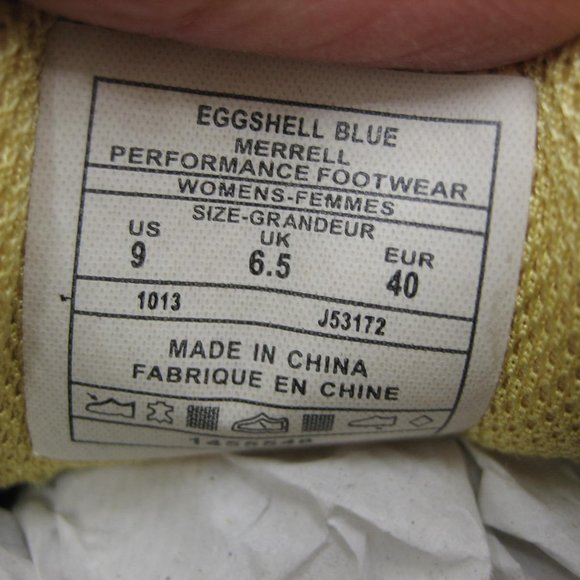 Merrell Select Grip Womens 9 Egg Shell Blue Lace Up Mesh Comfort Sneakers J53172 - Picture 11 of 11